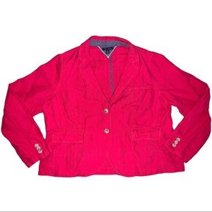 Tommy Hilfiger Bright Red 2 Button Blazer